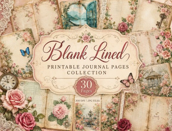 Download Antique Floral Junk Journal Papers - Antique Collection