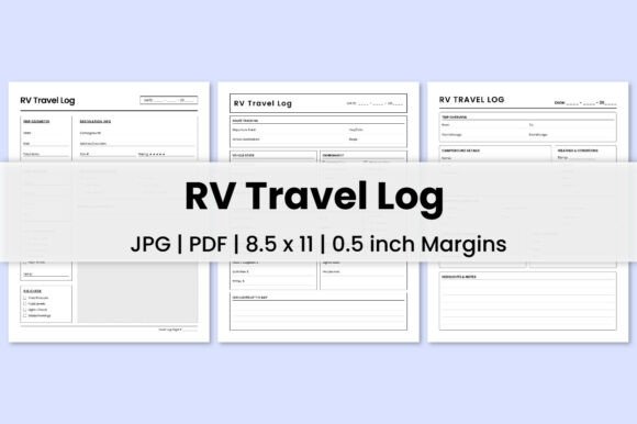 Download RV Travel Log, KDP Interior - Travel log Collection
