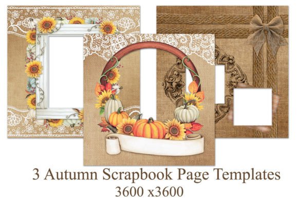 Download Autumn Scrapbook Page Layout - Scrapbook page Collection
