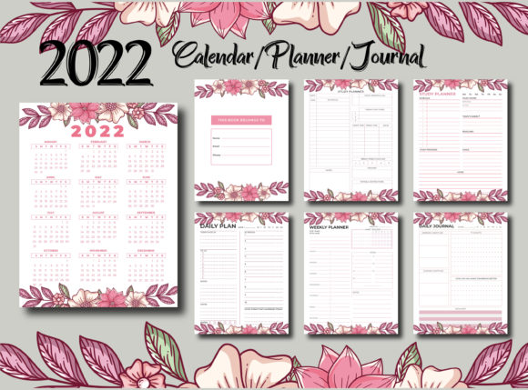 Download Floral 2022 Planner Journal KDP Interior - 2022 planner Collection