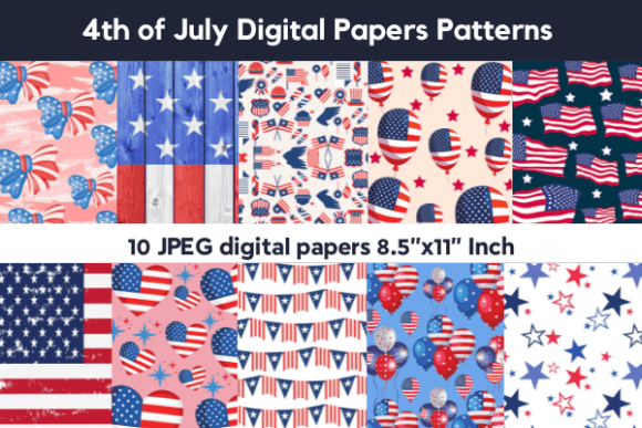 Download 4th of July Scrapbook Printable Paper - Scrapbook printable Collection