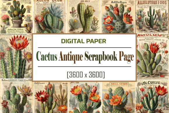Download Cactus Antique Scrapbook Page - Antique Collection
